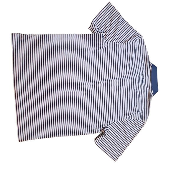 Cutter & Buck Blue Pink Stripe Golf Polo Medium - Picture 2 of 5